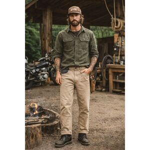 IRON & RESIN x Dickies Collab Beige Straight Leg Pants Trousers   Mens Size 32